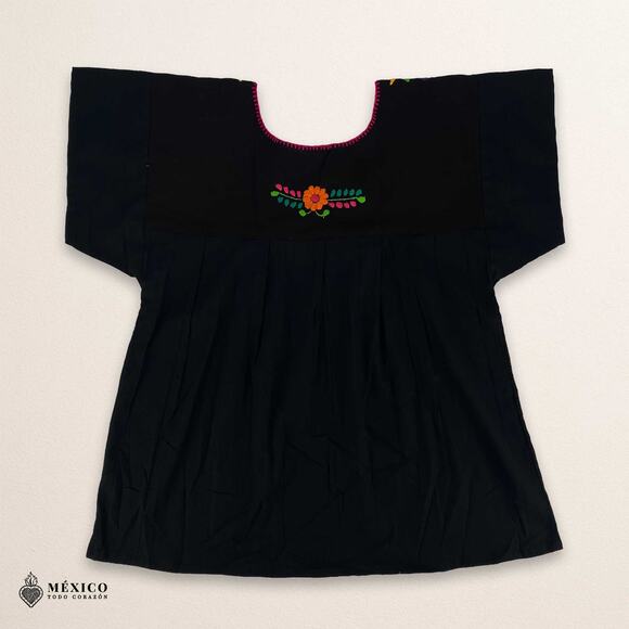 Mexican Embroidered Blouse – Handmade Otomi Floral & Animals Design - Picture 5 of 5